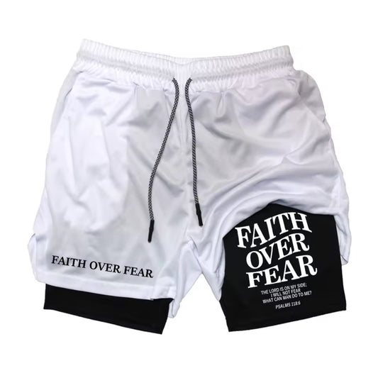 Faith Over Fear Athletic Shorts