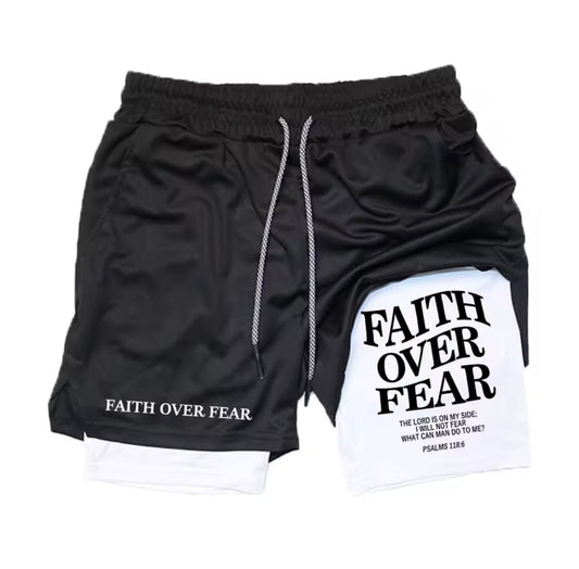 Faith Over Fear Athletic Shorts